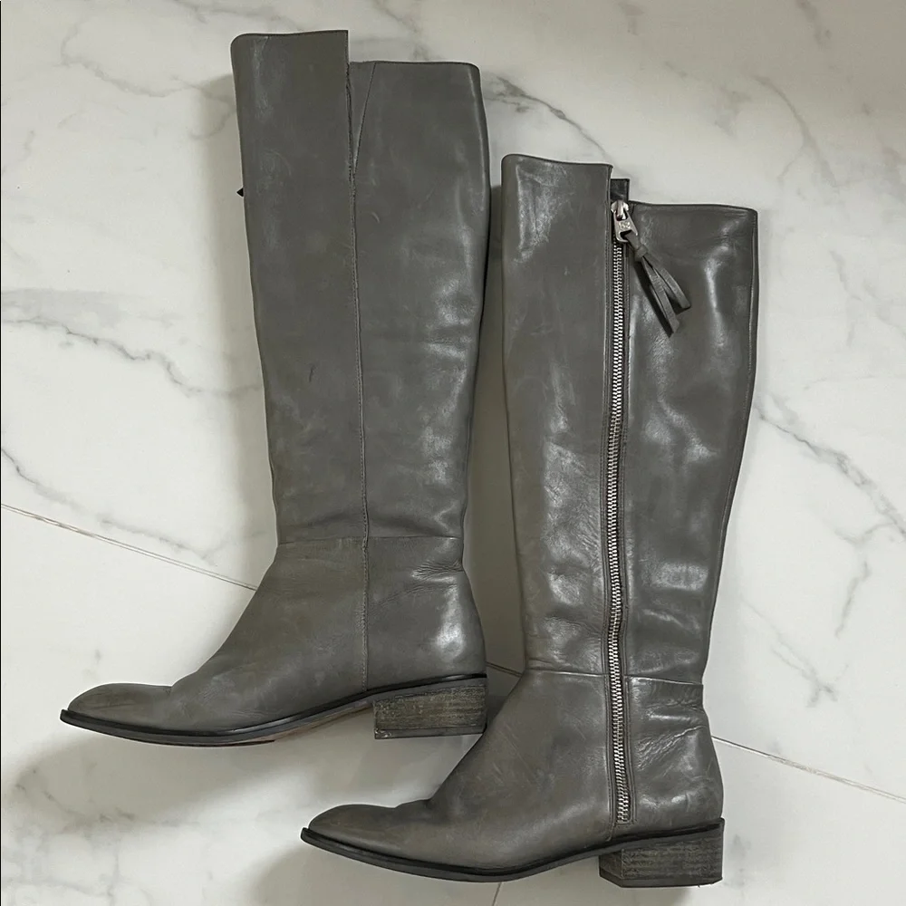 Elliott Lucca Gray Over the Knee Boots